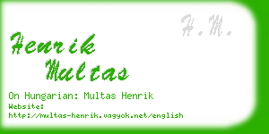 henrik multas business card